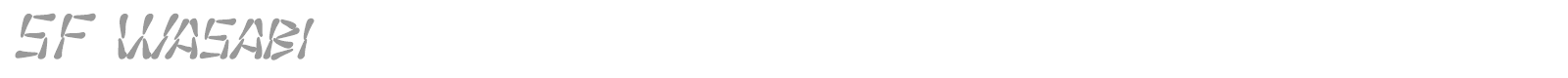 SF Wasabi font preview